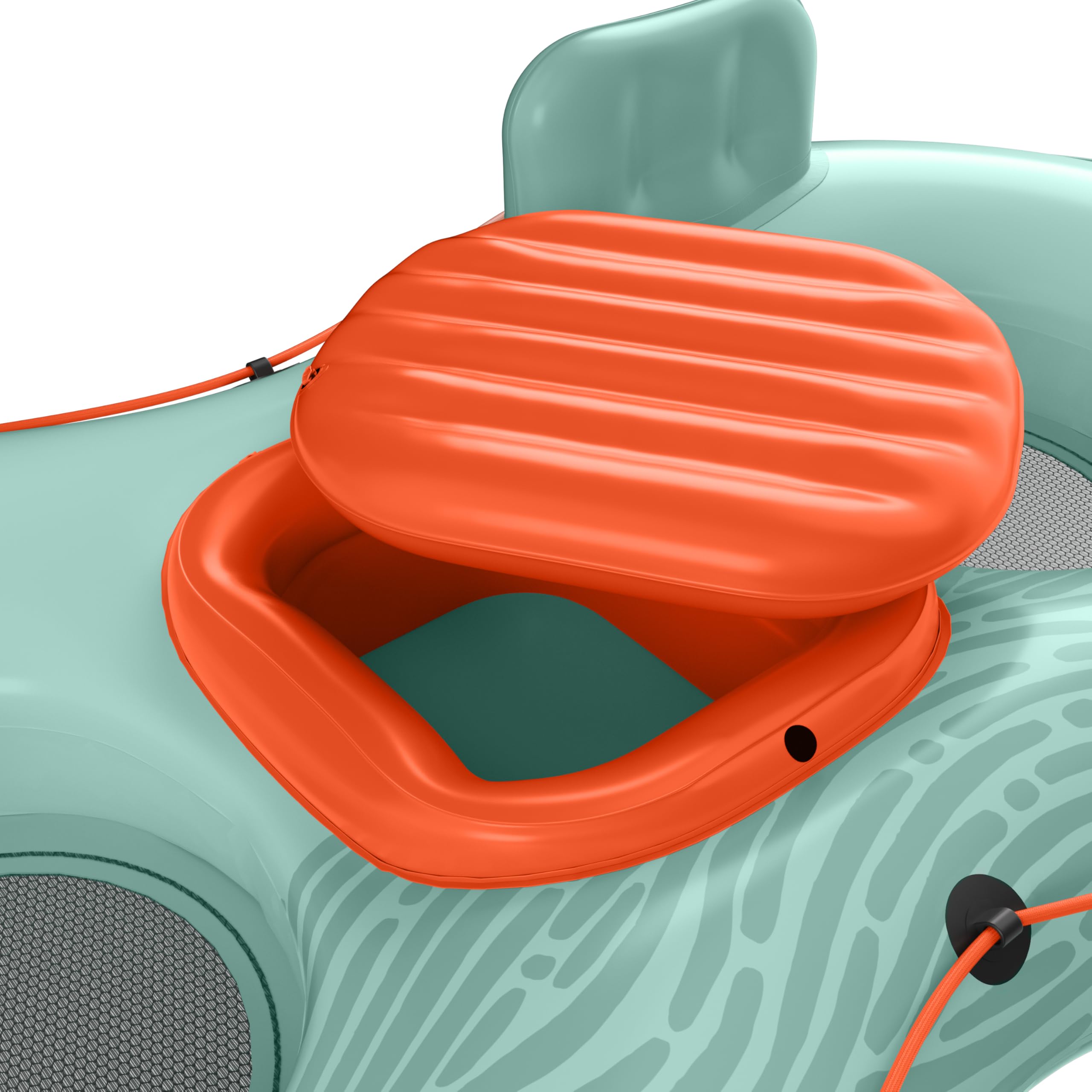 Retrospec Siesta Float Double anti-leak screw valve close-up for quick inflate/deflate