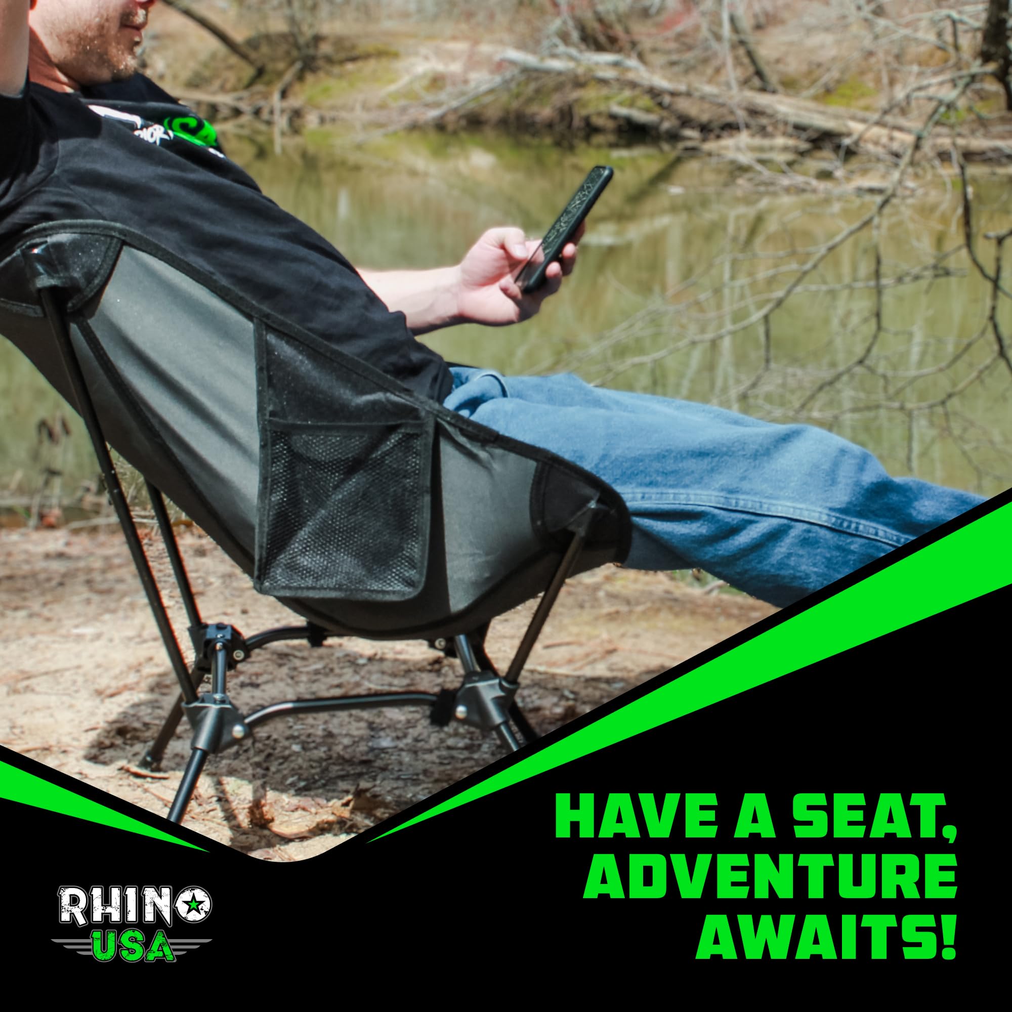 Rhino USA product label and lifetime replacement tag demonstrating warranty benefit