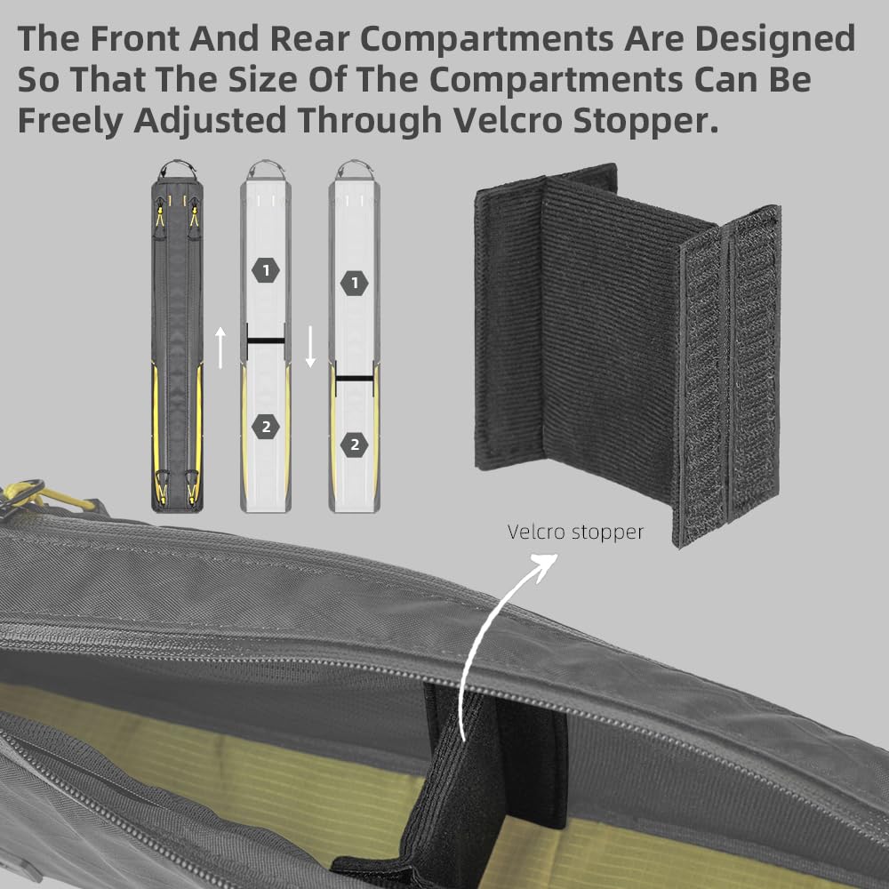 Rhinowalk side net pocket storing multitool and tire lever for quick roadside repairs
