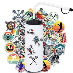 RhythmFit front view of lacrosse bottle showing sport graphics and capacity benefit