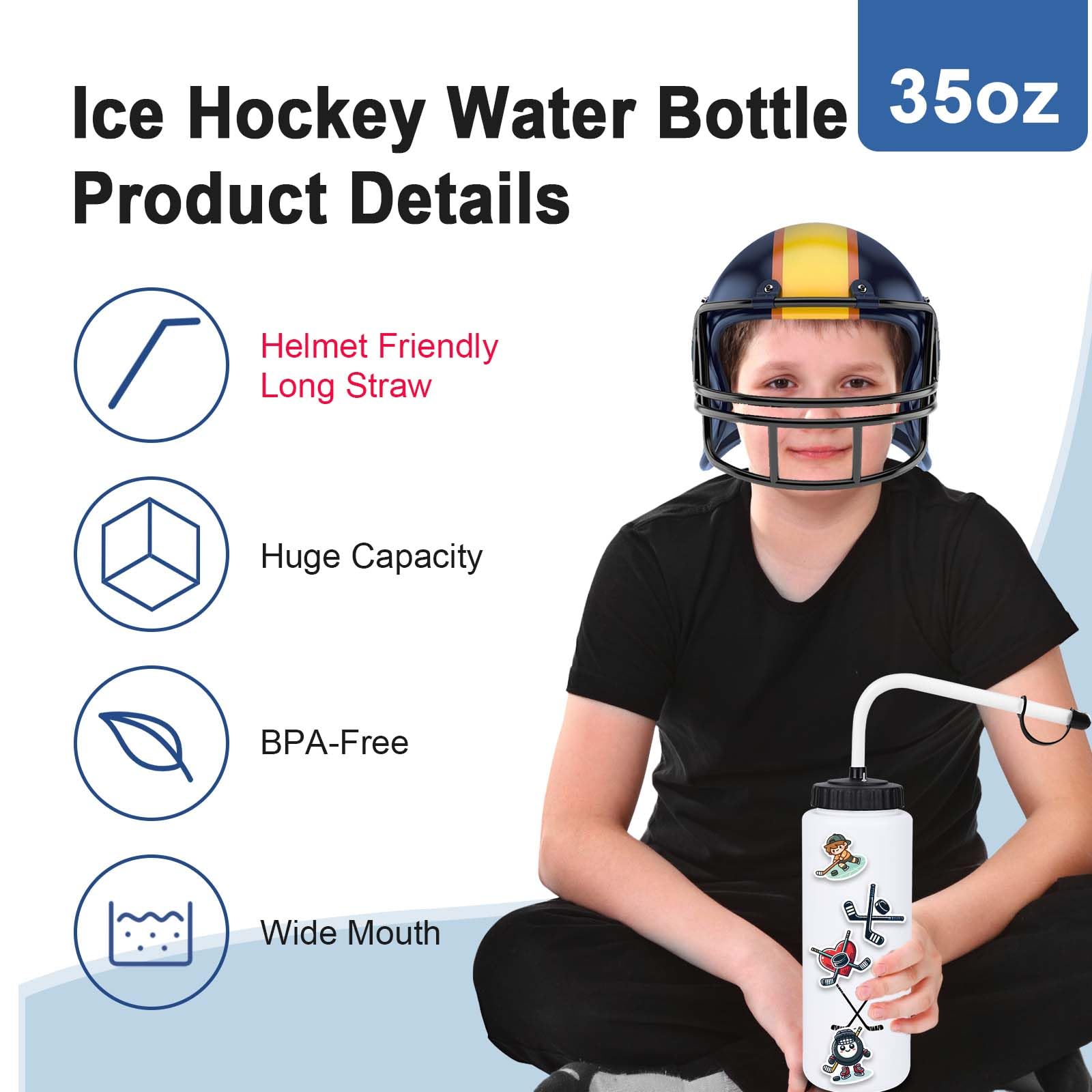 RhythmFit two sticker sheets displaying 200 hockey stickers for quick personalization