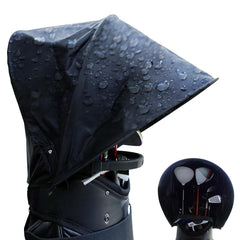 rideontogo front view hood on stand bag showing full coverage and quick protection
