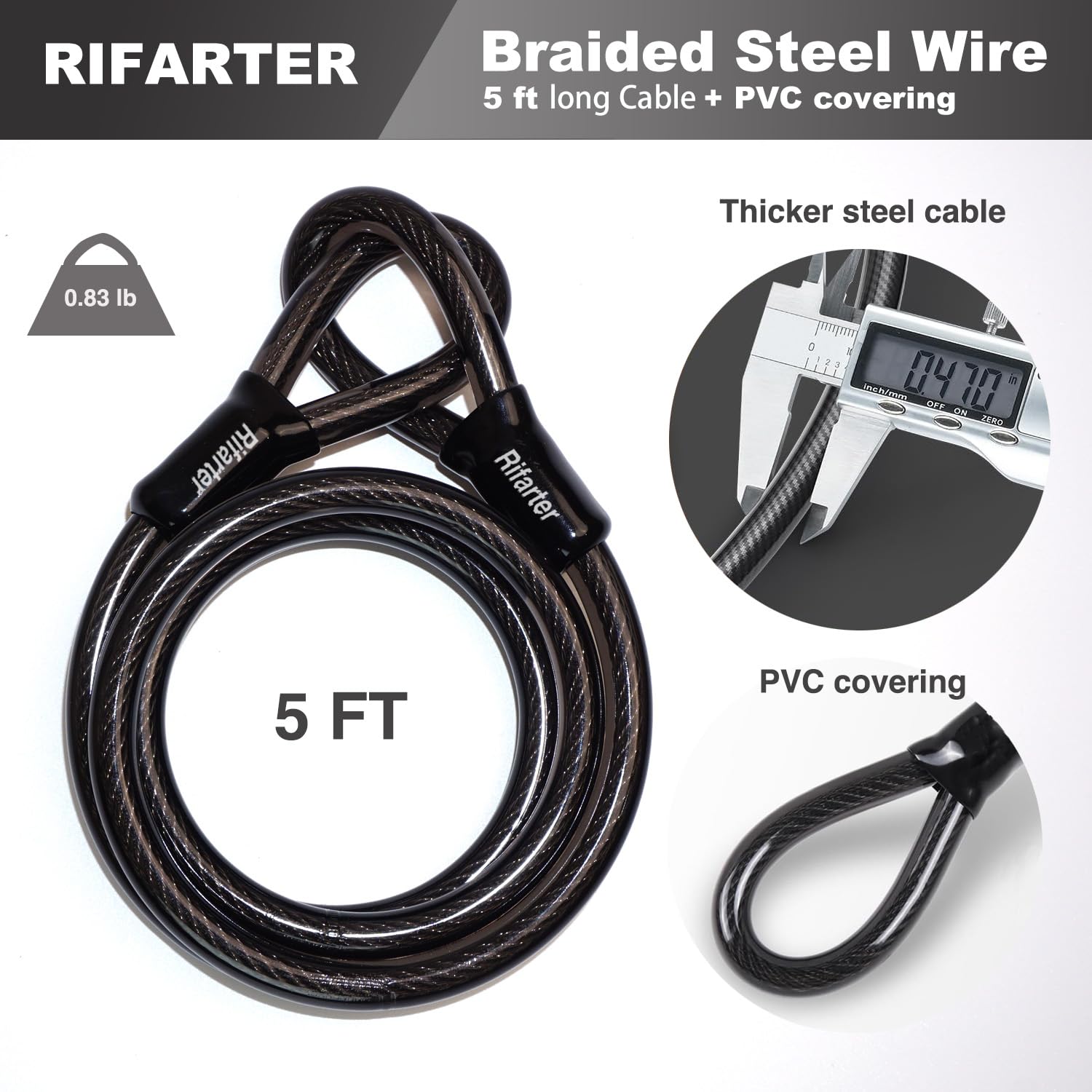 Rifarter lock securing bicycle frame and wheel to pole demonstrating theft deterrence