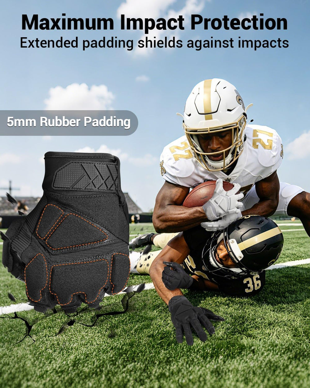 RIGWARL back-of-hand padding close-up demonstrating impact absorption