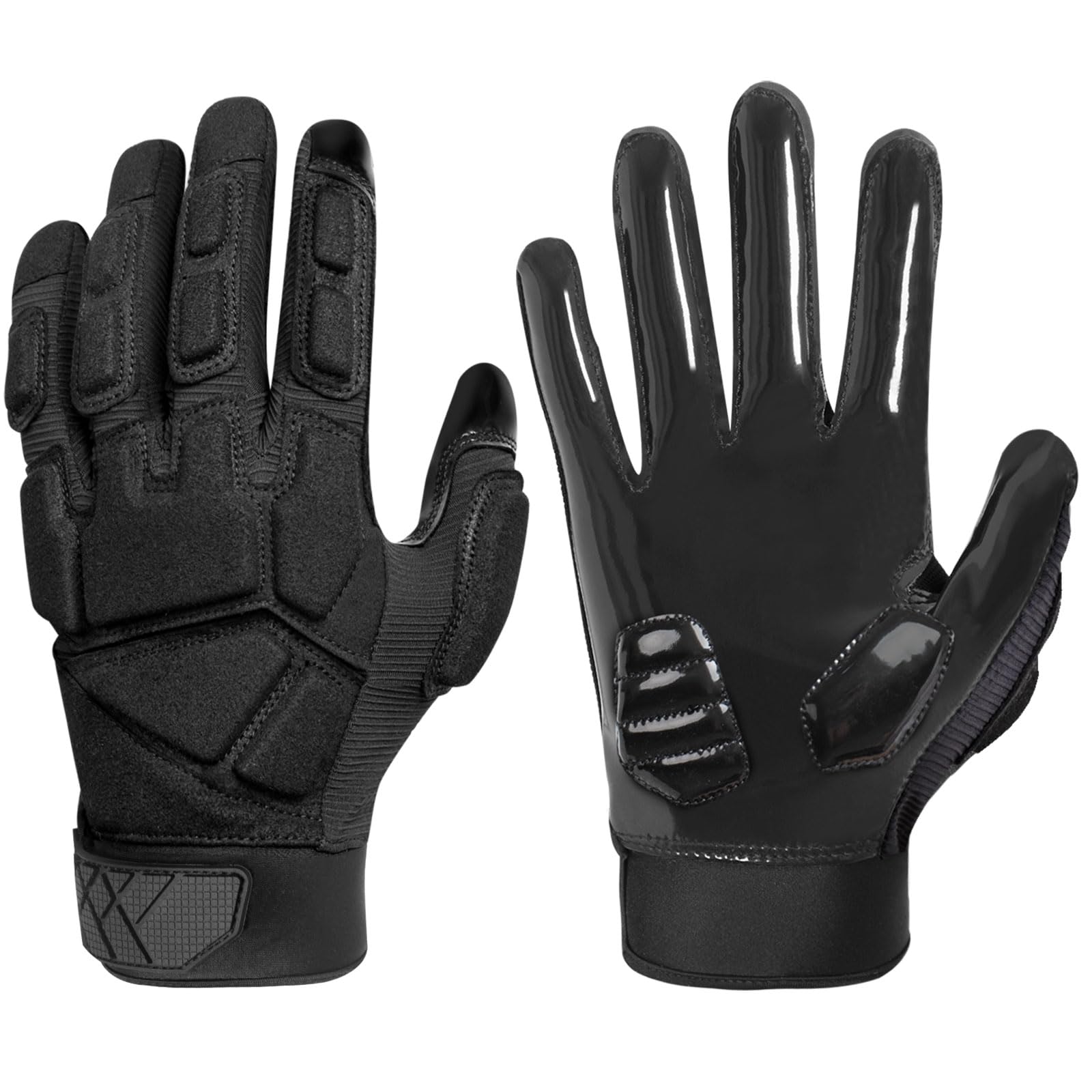RIGWARL front view of padded lineman glove showing full coverage and protection