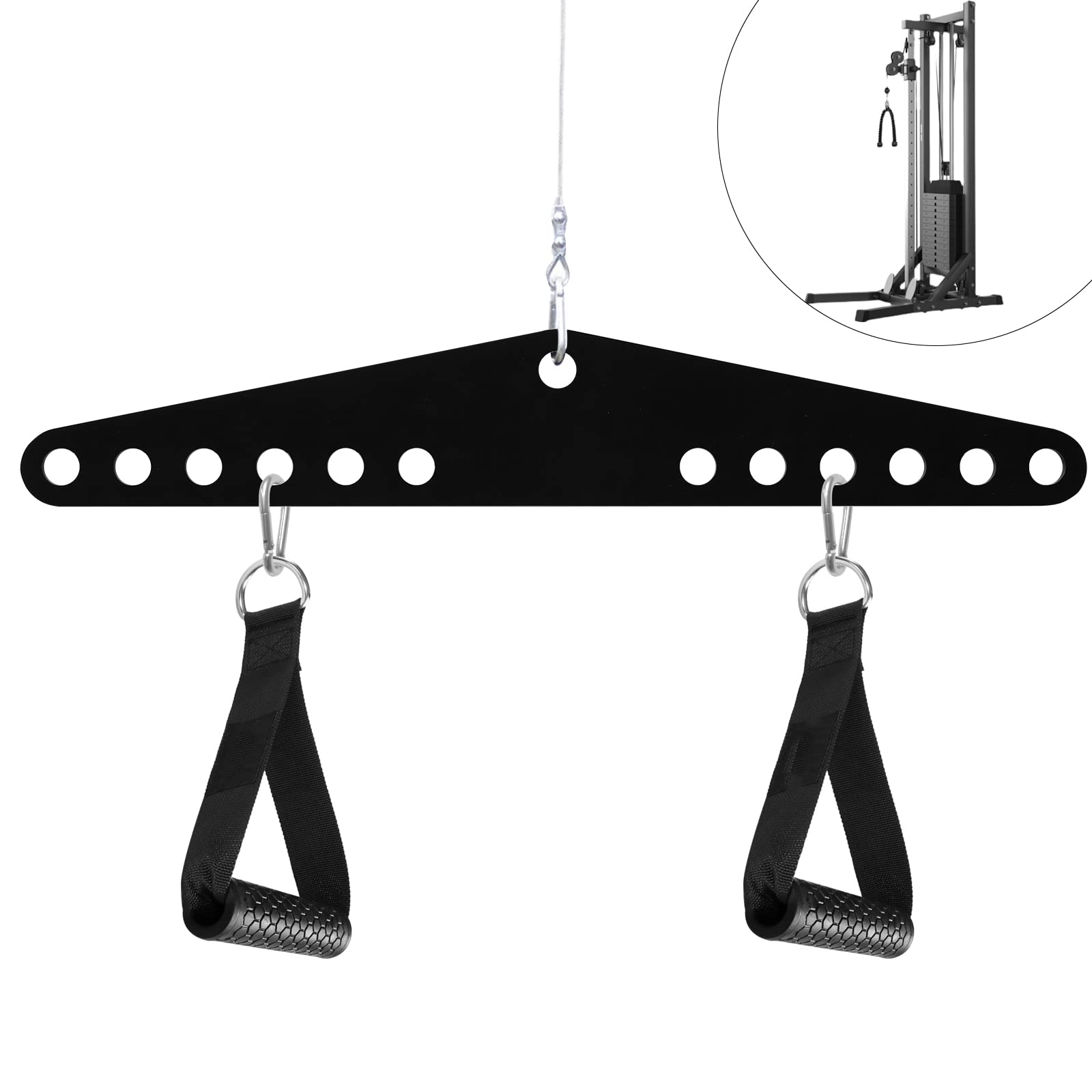 RIMLUFE in use lat pulldown demonstrating ergonomic wrist alignment and better targeting