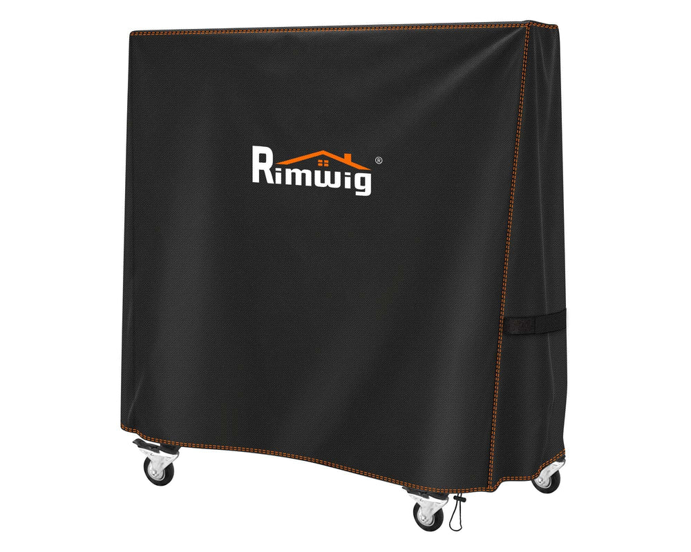 Rimwig front view of full table cover showing complete waterproof protection