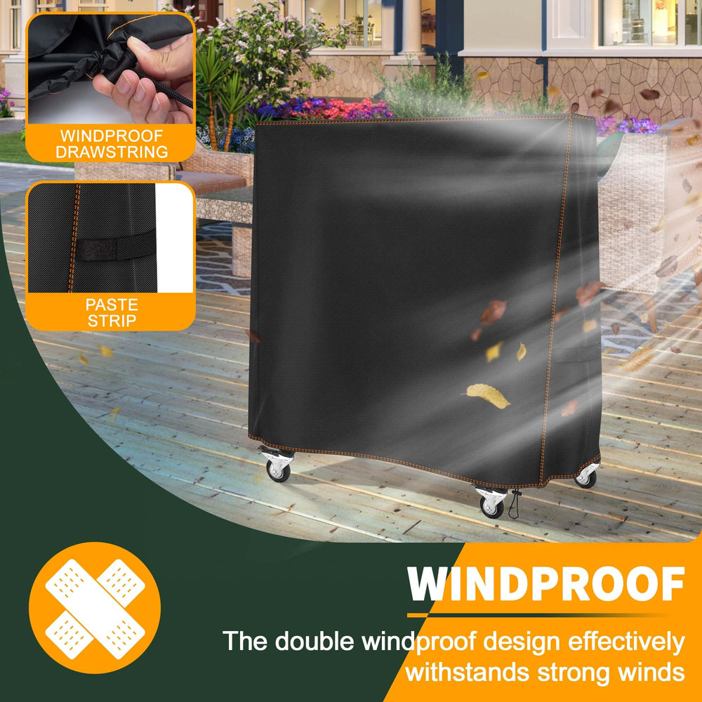 Rimwig cover on patio table showing outdoor protection and tidy look
