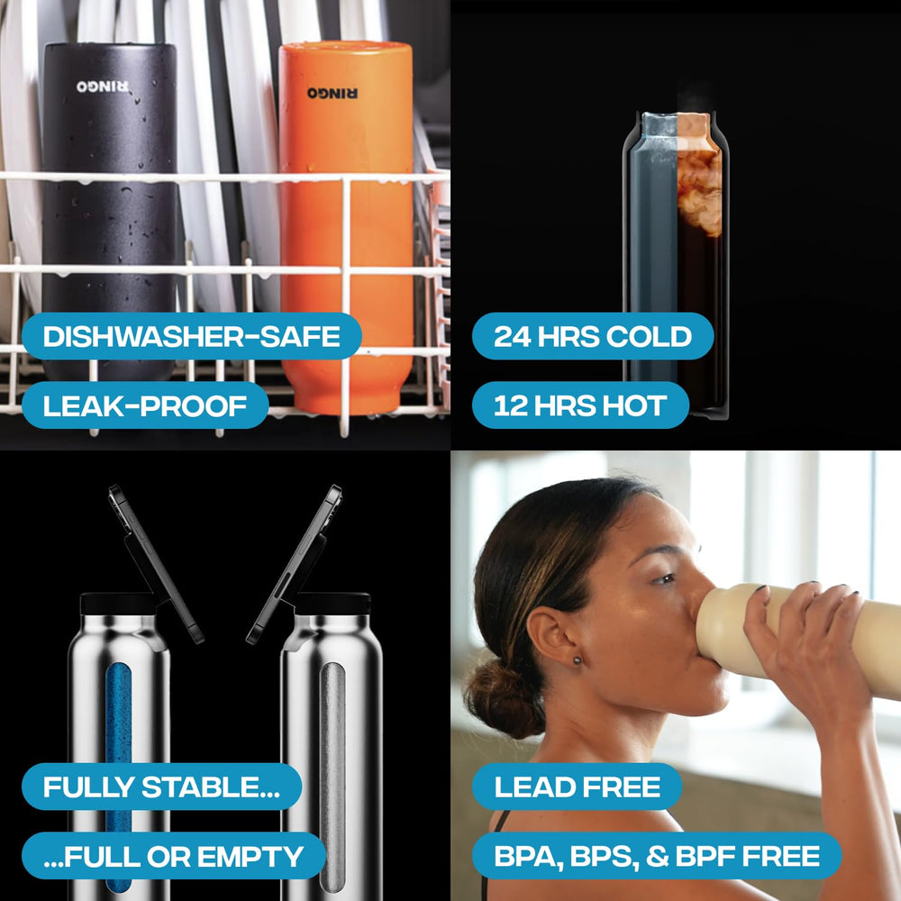 Ringo insider view showing double-wall stainless steel insulation for long-lasting temperature