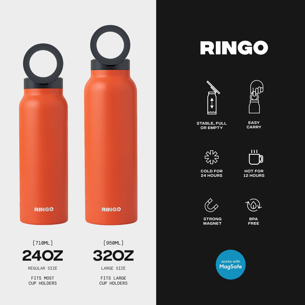 Ringo on a trail with phone mounted illustrating outdoor use and reliable hydration