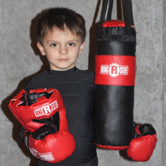 Ringside mini heavy bag close-up highlighting lightweight 2 lb construction for safe practice