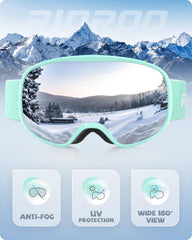 RIOROO close-up of lens highlighting UV400 protection and impact resistance