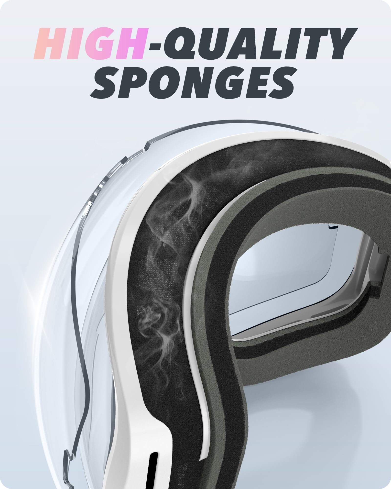 RIOROO goggles laid with soft pouch for lens protection and easy transport