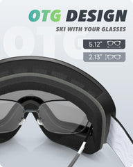 RIOROO goggles worn over prescription glasses demonstrating OTG comfort benefit