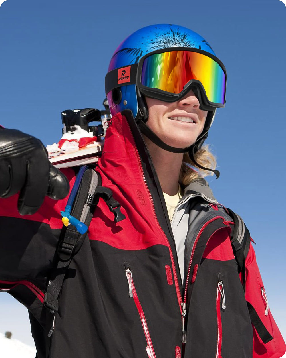 RIOROO goggles in pouch showing protective storage and portability