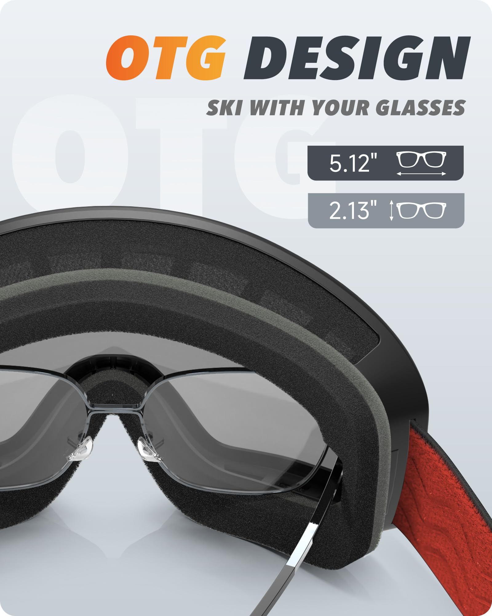 RIOROO worn over prescription glasses showing OTG compatibility