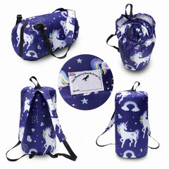 rioyalo printed pattern closeup highlights colorful dinosaurs and unicorns for fun