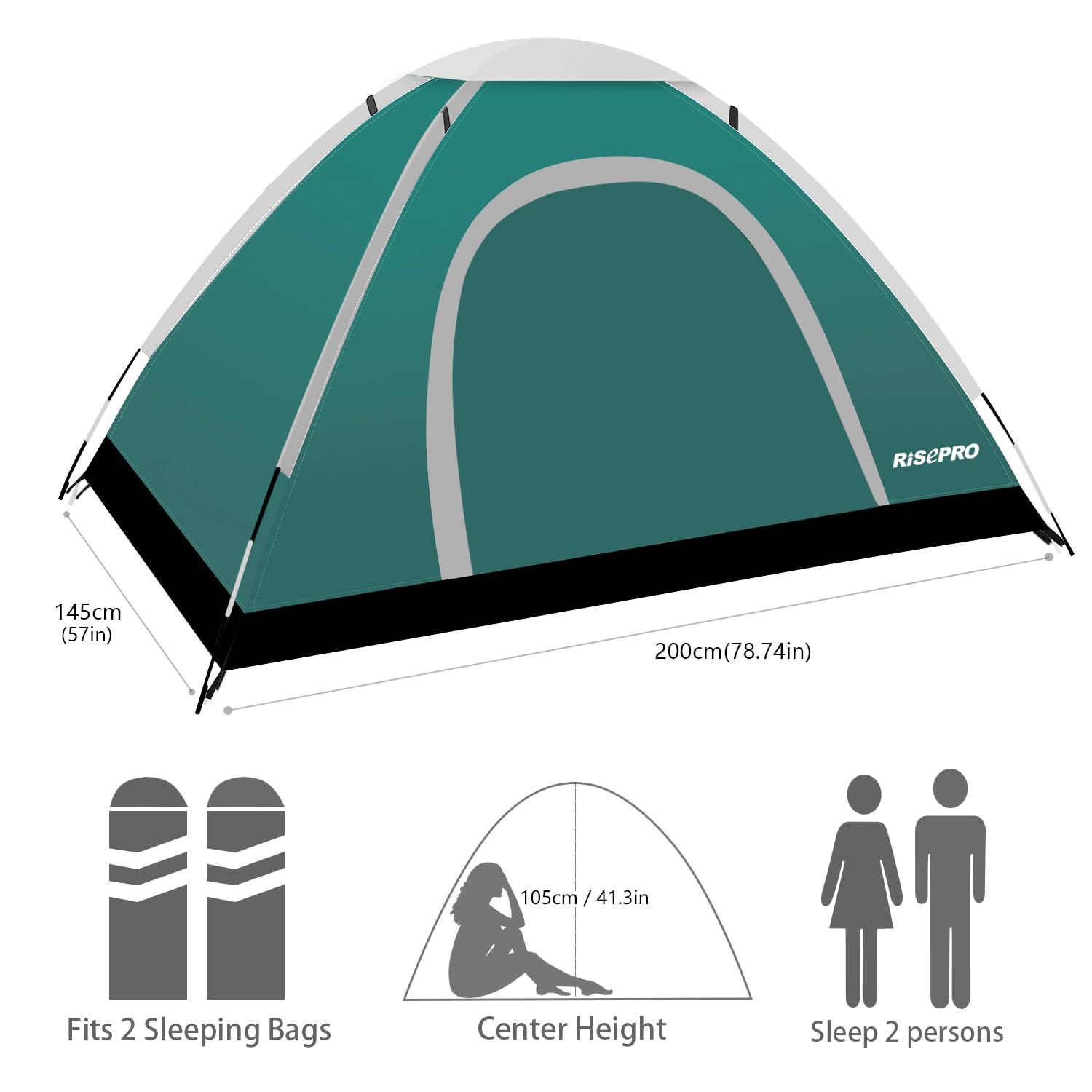 RISEPRO open interior with two people, demonstrating space and comfort for two