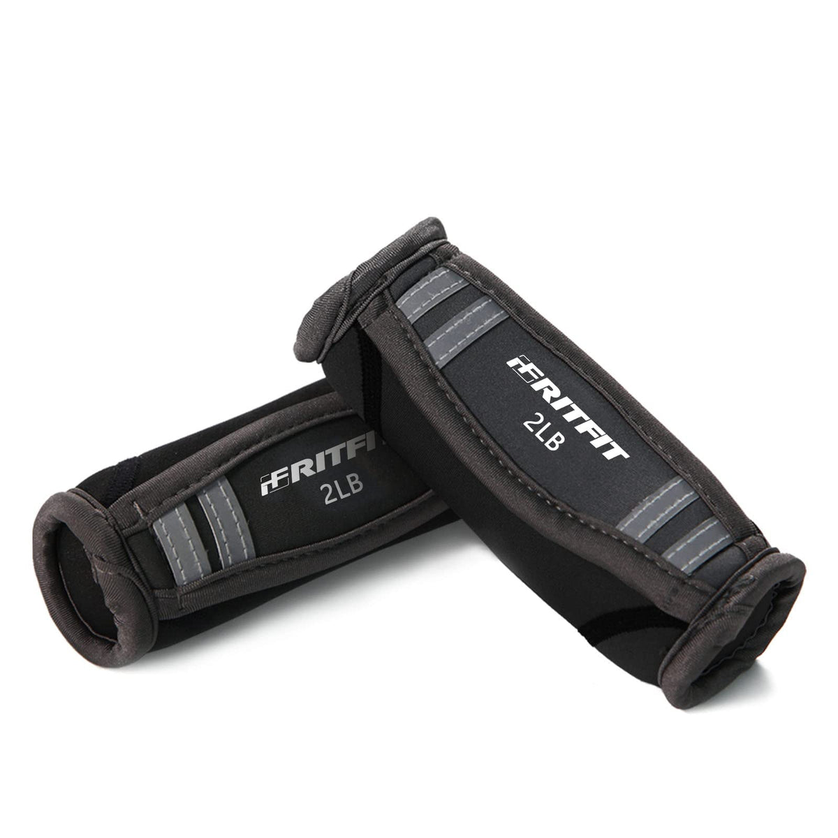 RitFit front view showing soft hand weights and strap for portable resistance