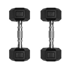 RitFit front view of packaged dumbbell pair, showing compact storage benefit
