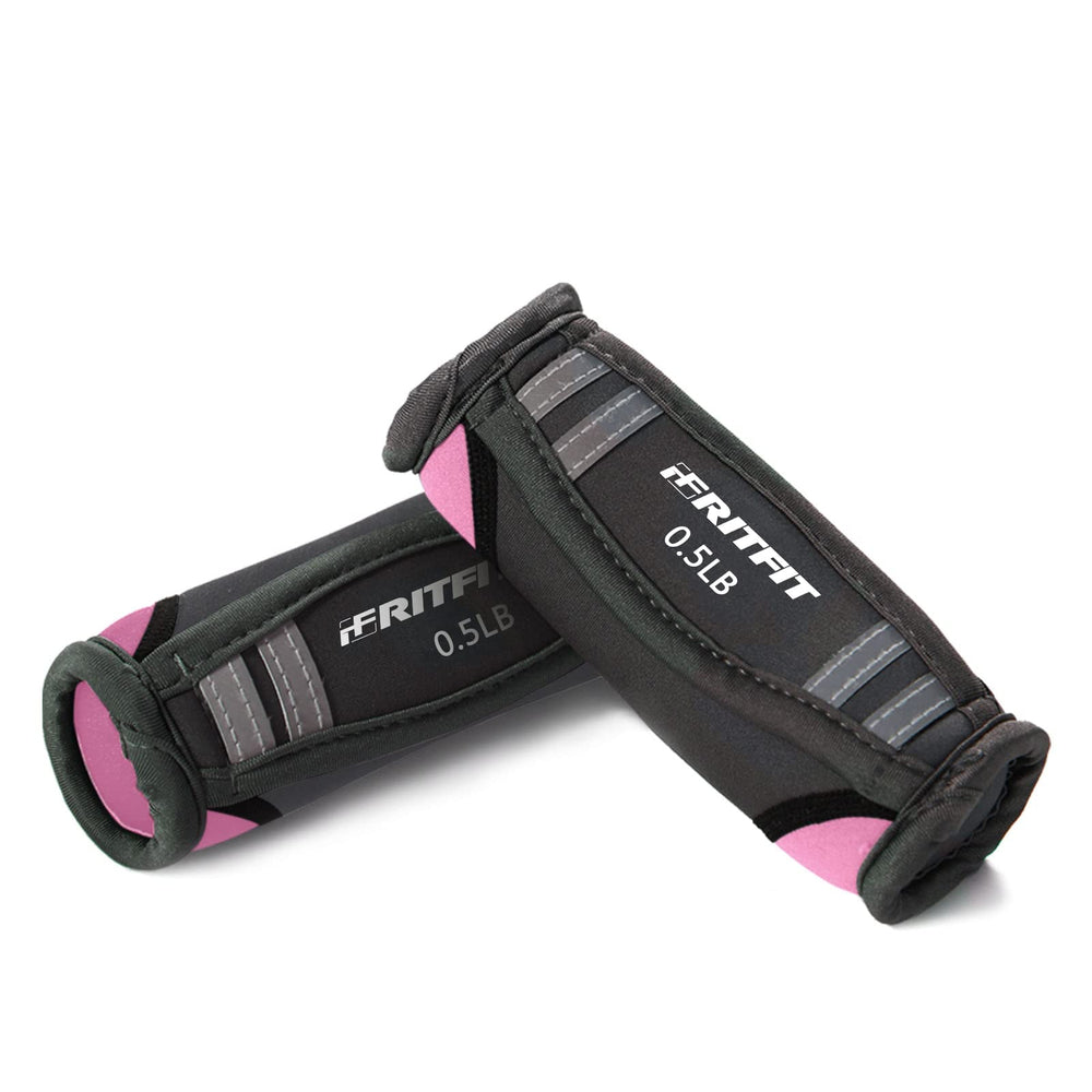 ritfit front view of walking dumbbells showing compact design and comfort