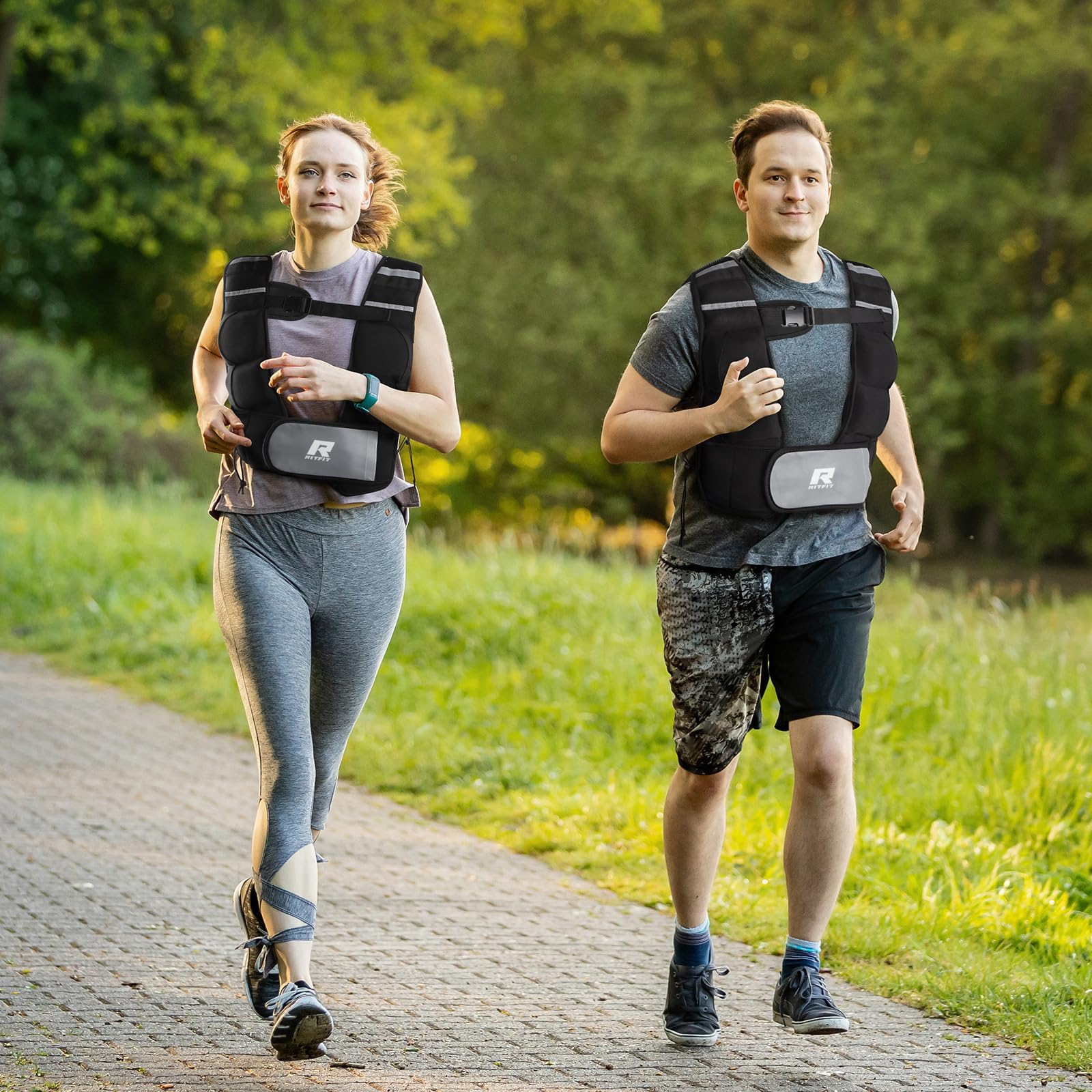 RitFit worn by runner outdoors showing comfortable movement and safety