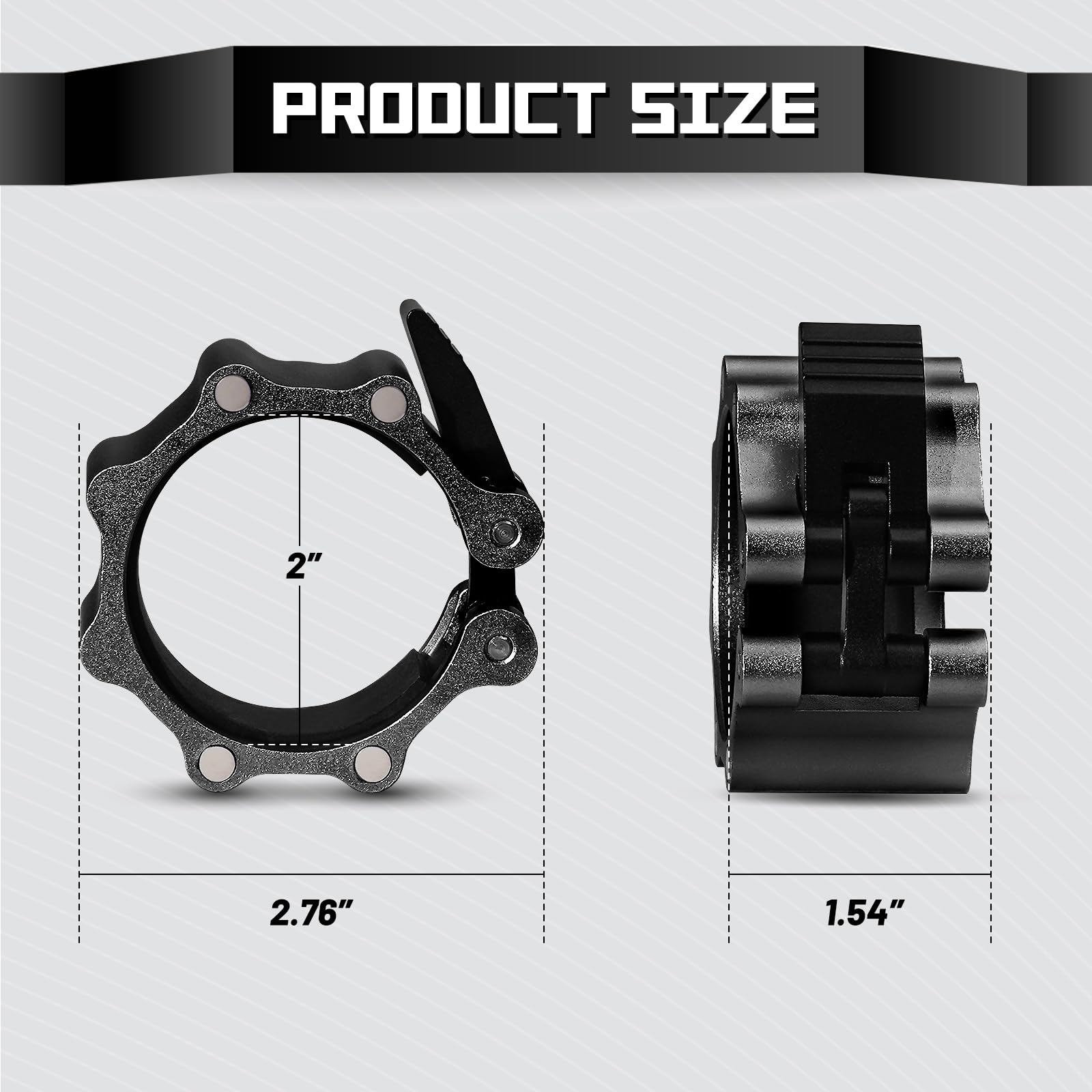 RitFit magnet attached to squat rack for convenient storage and fast access