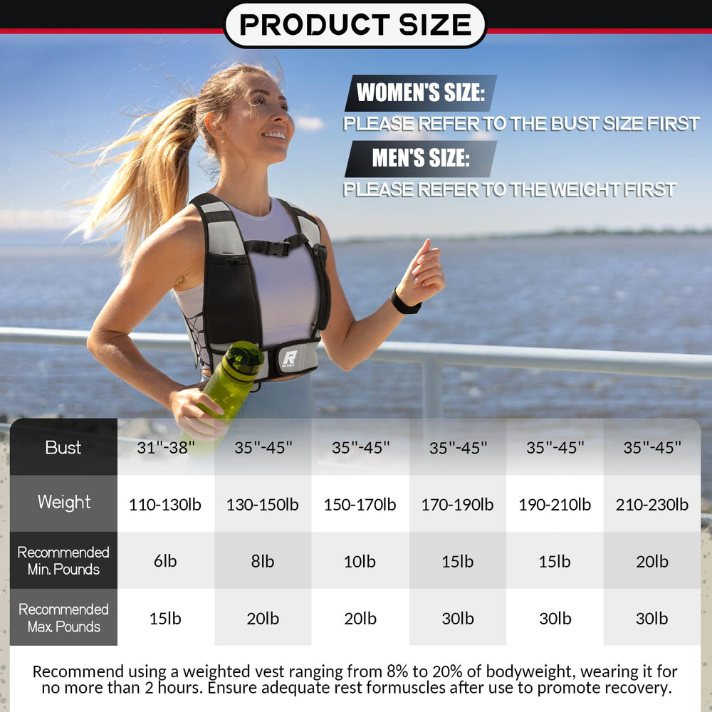RitFit vest worn while running outdoors highlighting improved workout intensity and stability