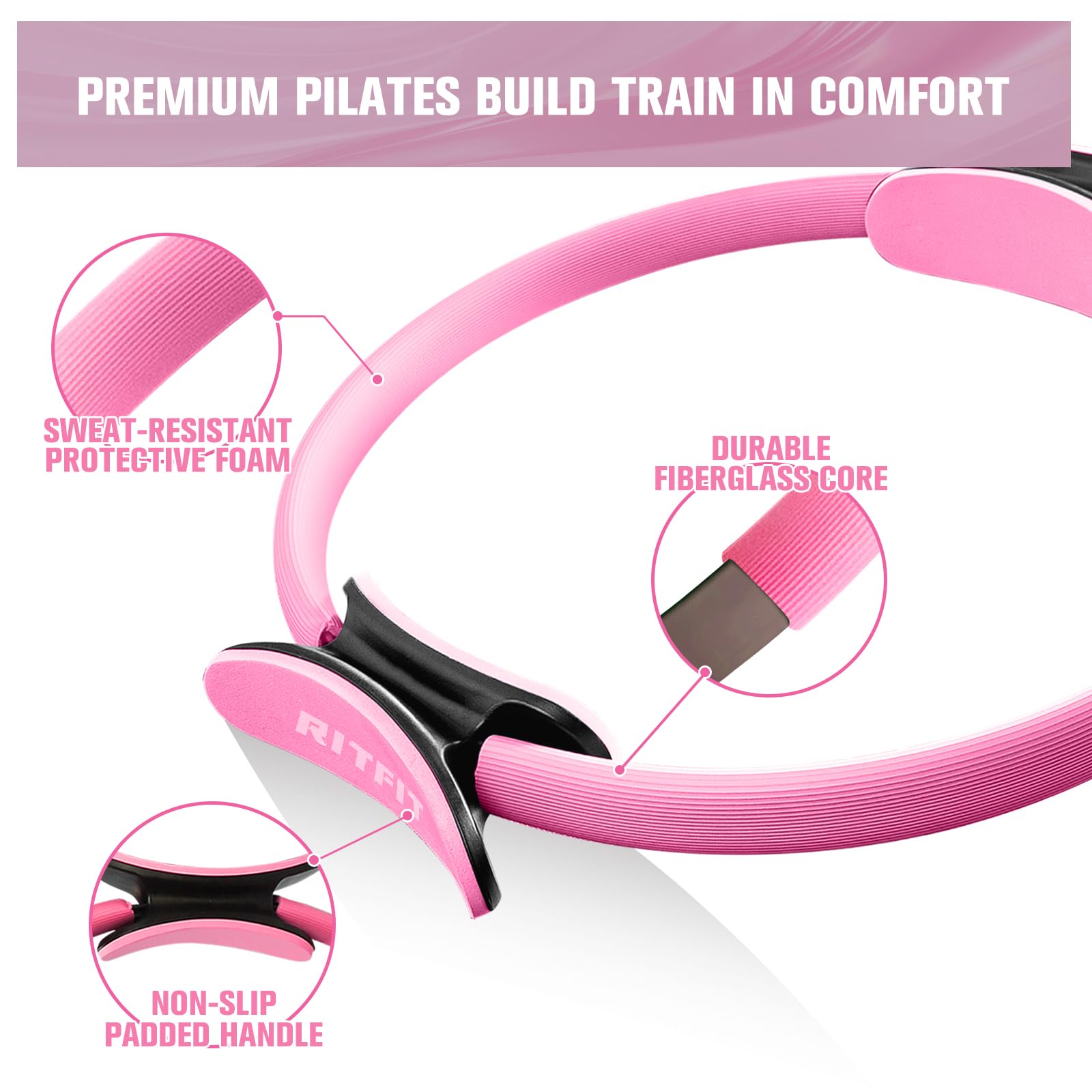 RitFit Pilates ball detail demonstrating texture and stable support