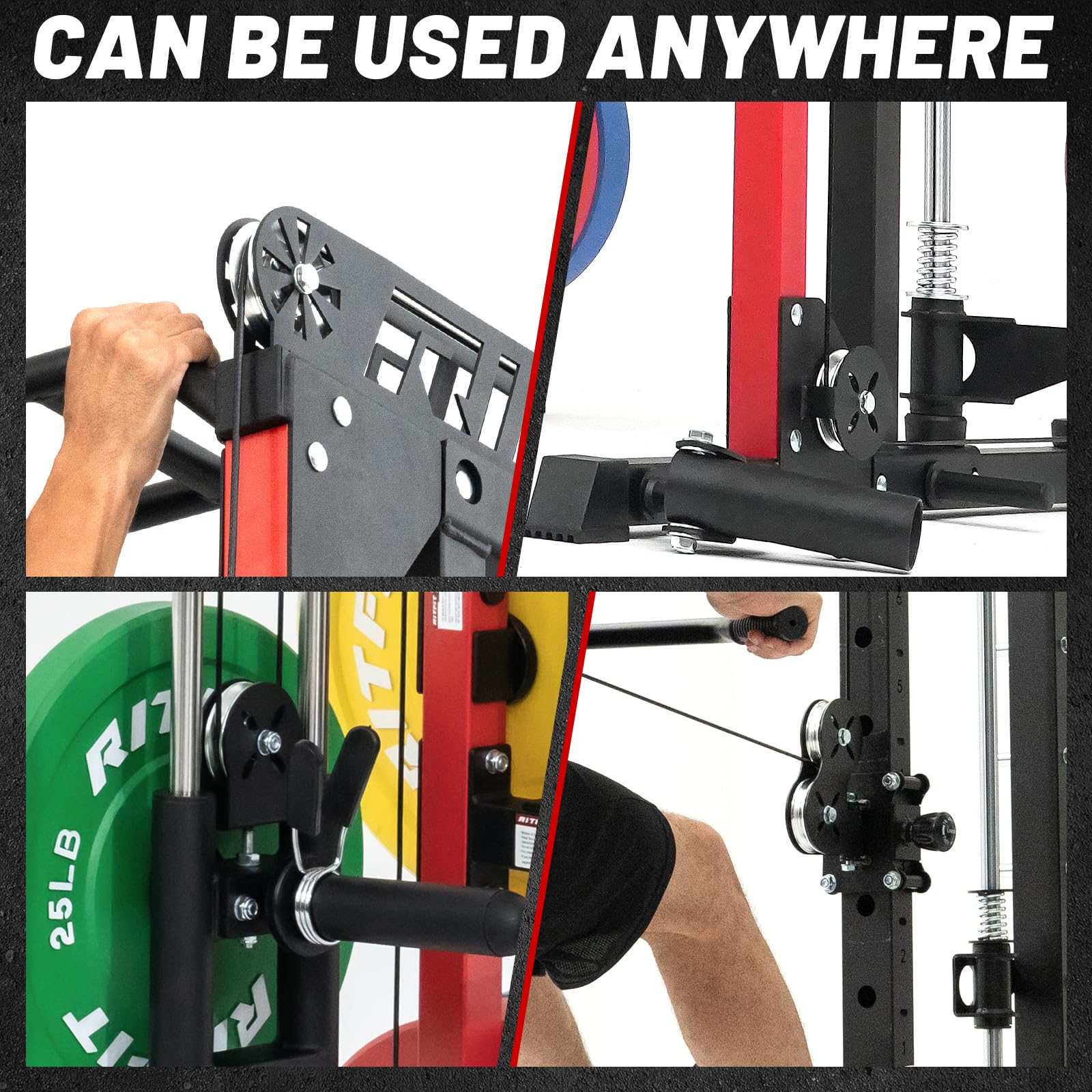 RitFit pulley in a gym setting showing upgraded equipment and professional look