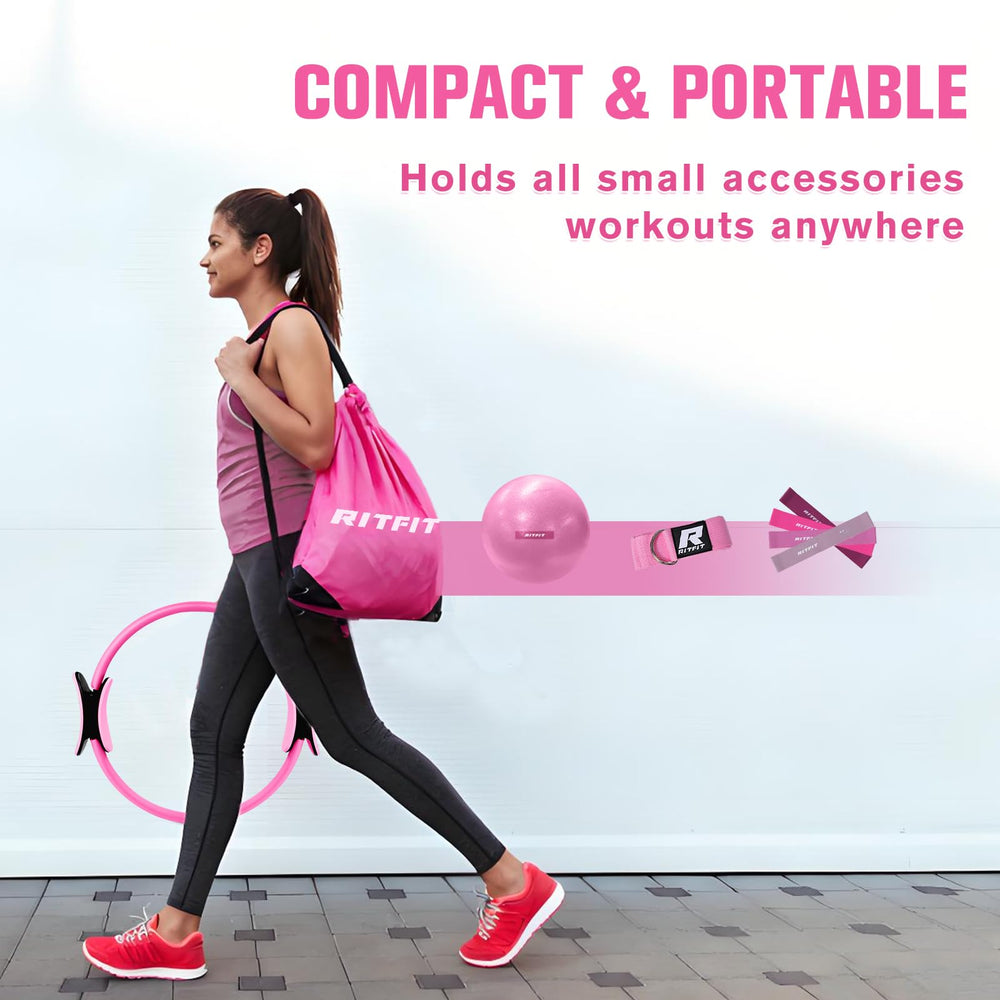 RitFit storage backpack packed for transport and quick gym access