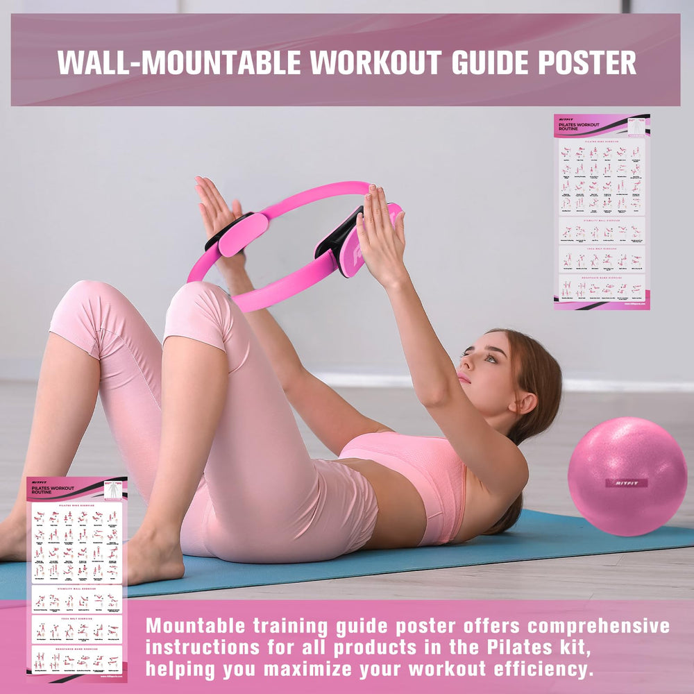 RitFit workout poster on wall illustrating clear exercise steps