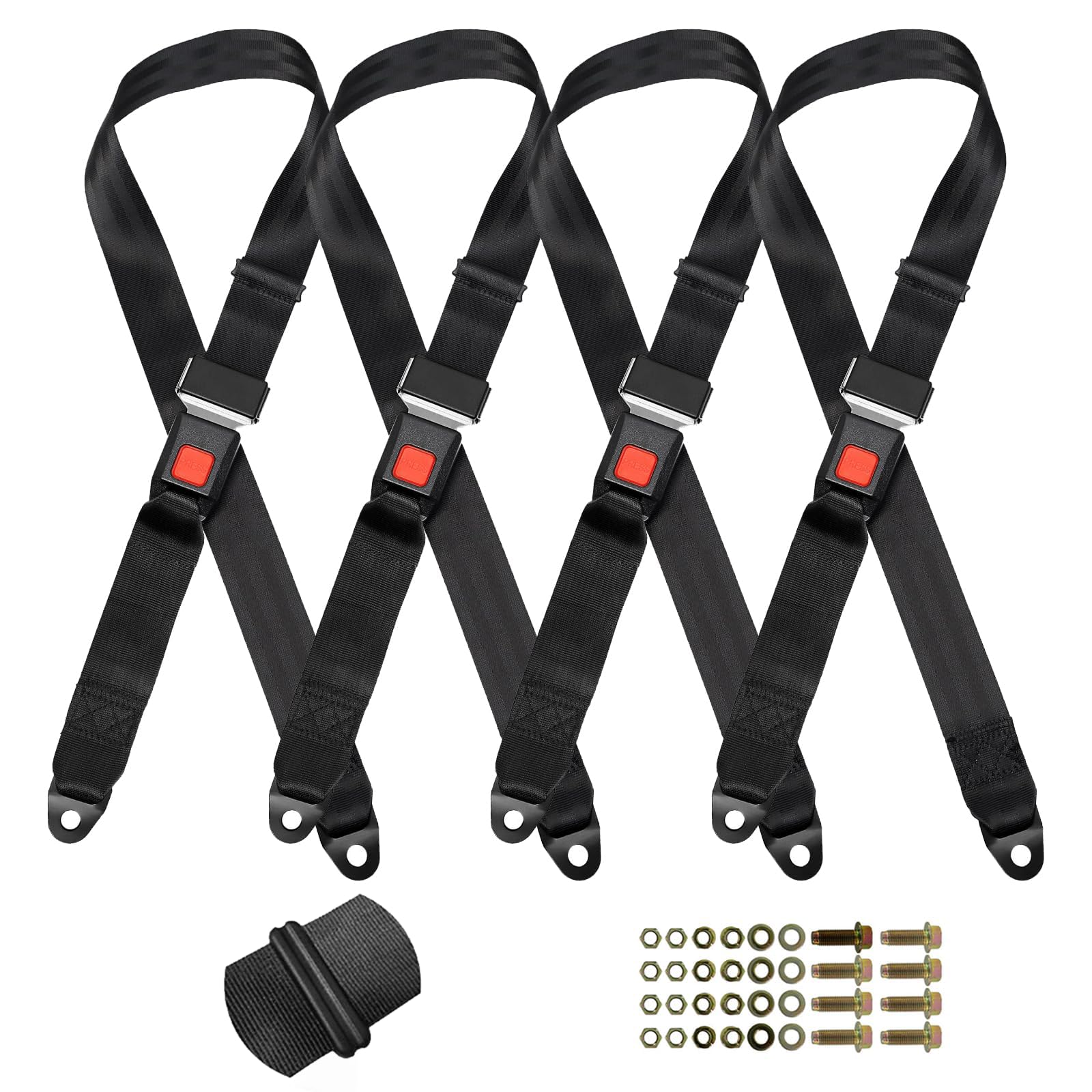 RIZINKART front view of belt kit shows easy fit and secure fastening