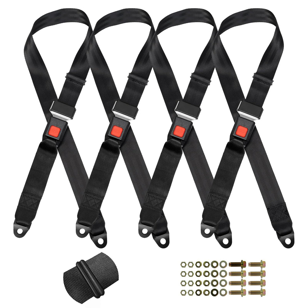 RIZINKART front view of belt kit shows easy fit and secure fastening