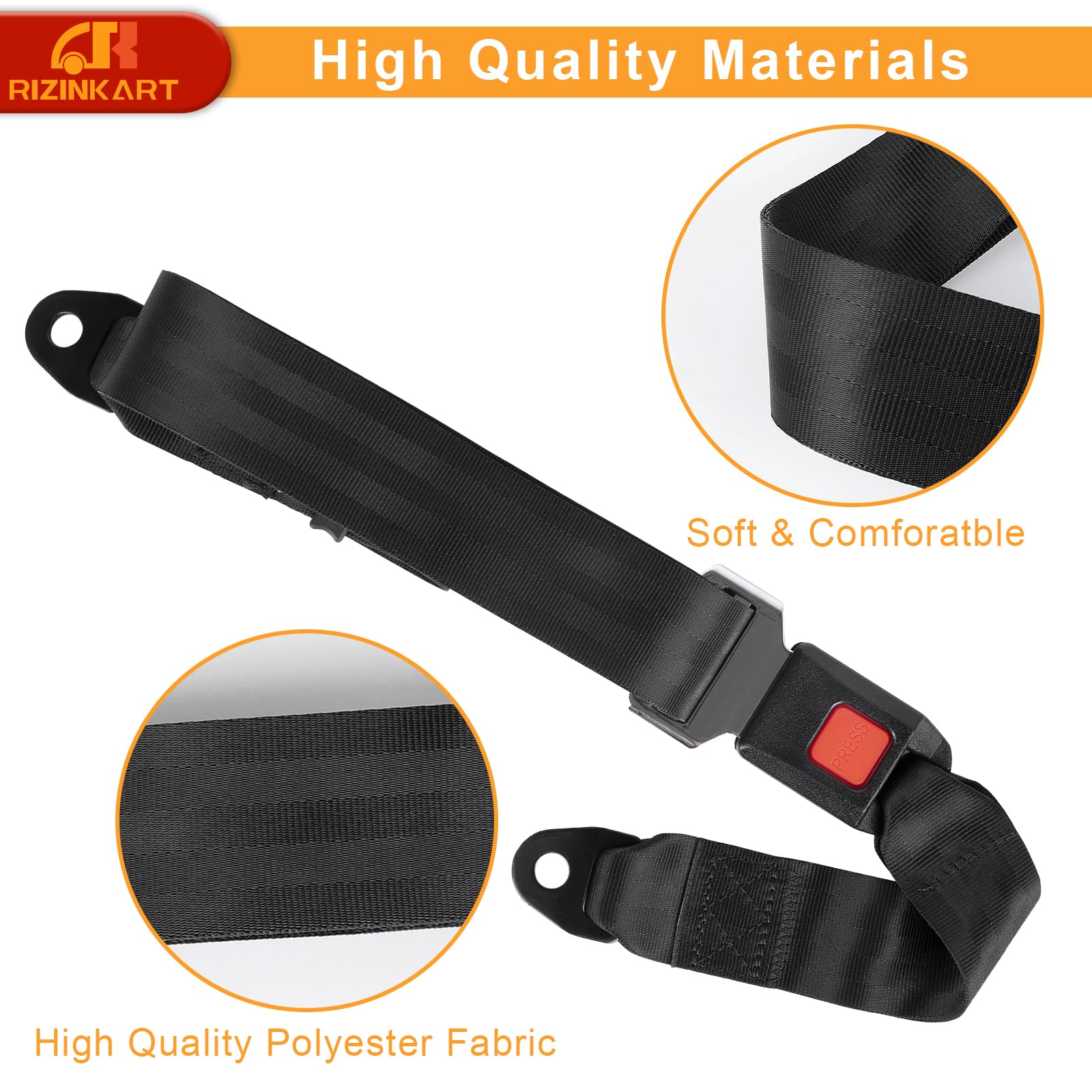RIZINKART belt mounted on Yamaha rear seat for full-row protection