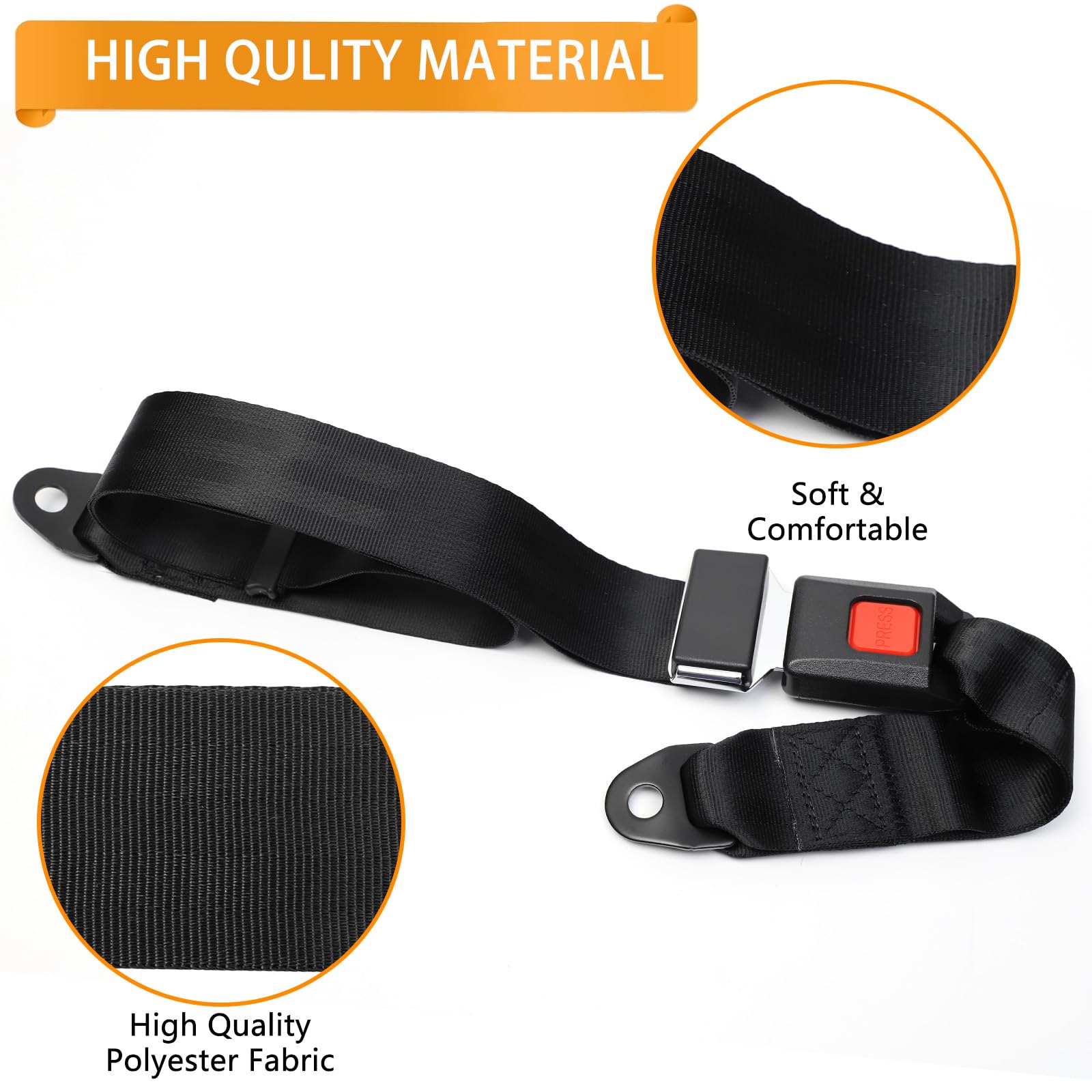 RIZINKART belt mounted on rear seat illustrating flexible placement and passenger safety