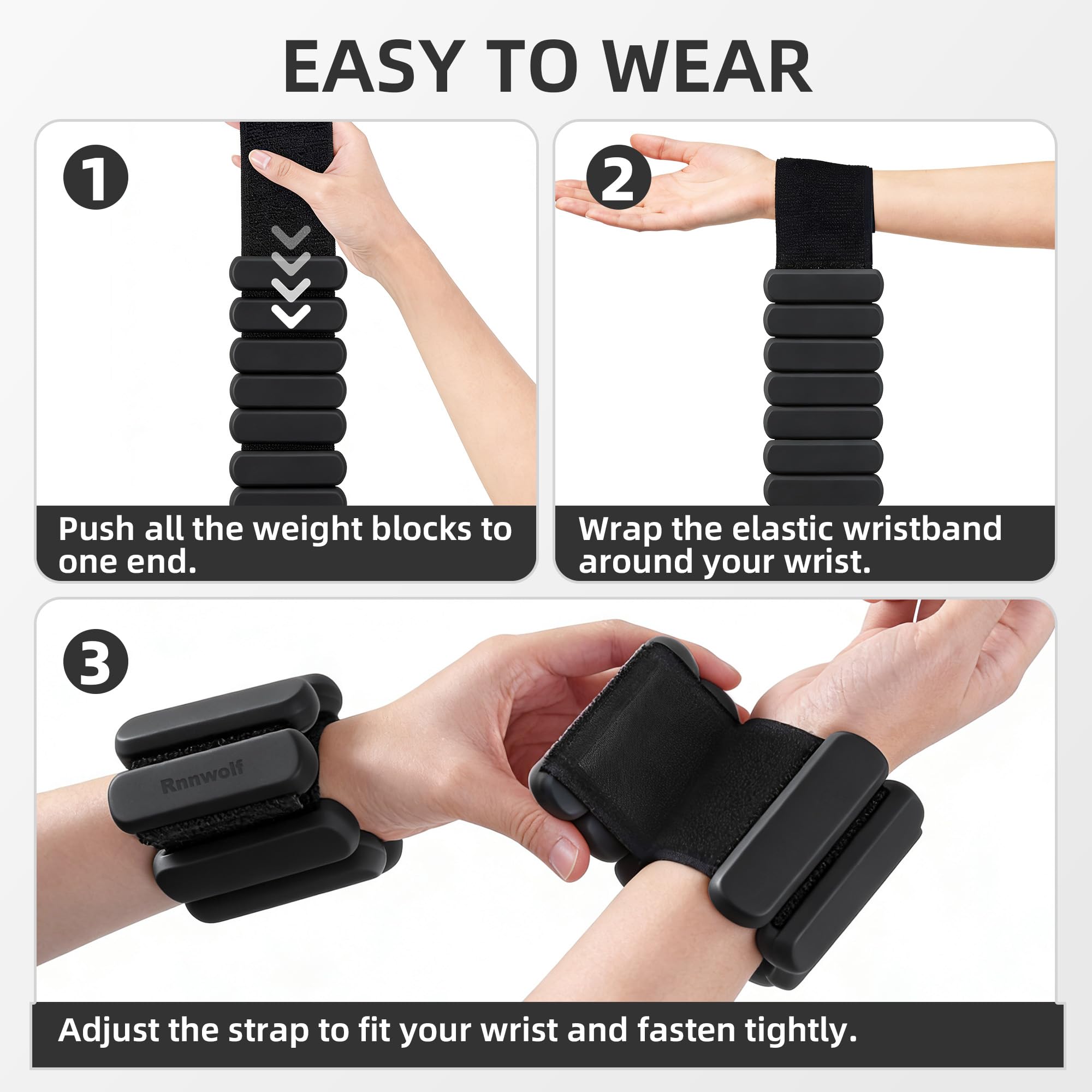 Rnnwolf detachable weight blocks displayed to show customizable resistance levels