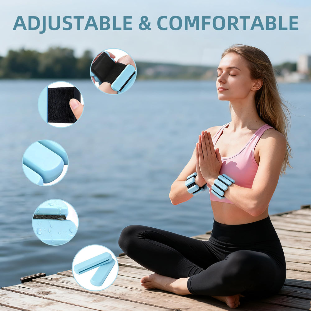 Rnnwolf on wrist during yoga showing secure strap and unobtrusive movement benefit