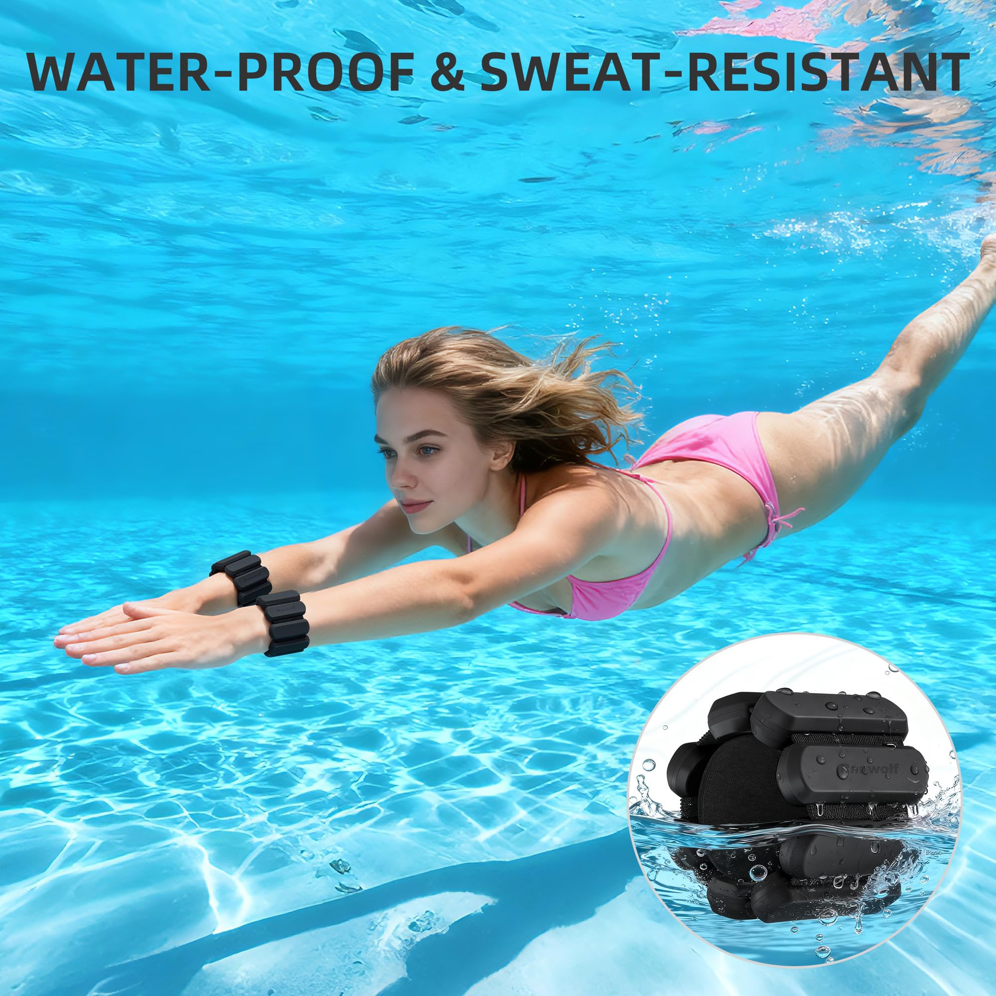 Rnnwolf worn on wrist during yoga demonstrating added resistance and improved tone