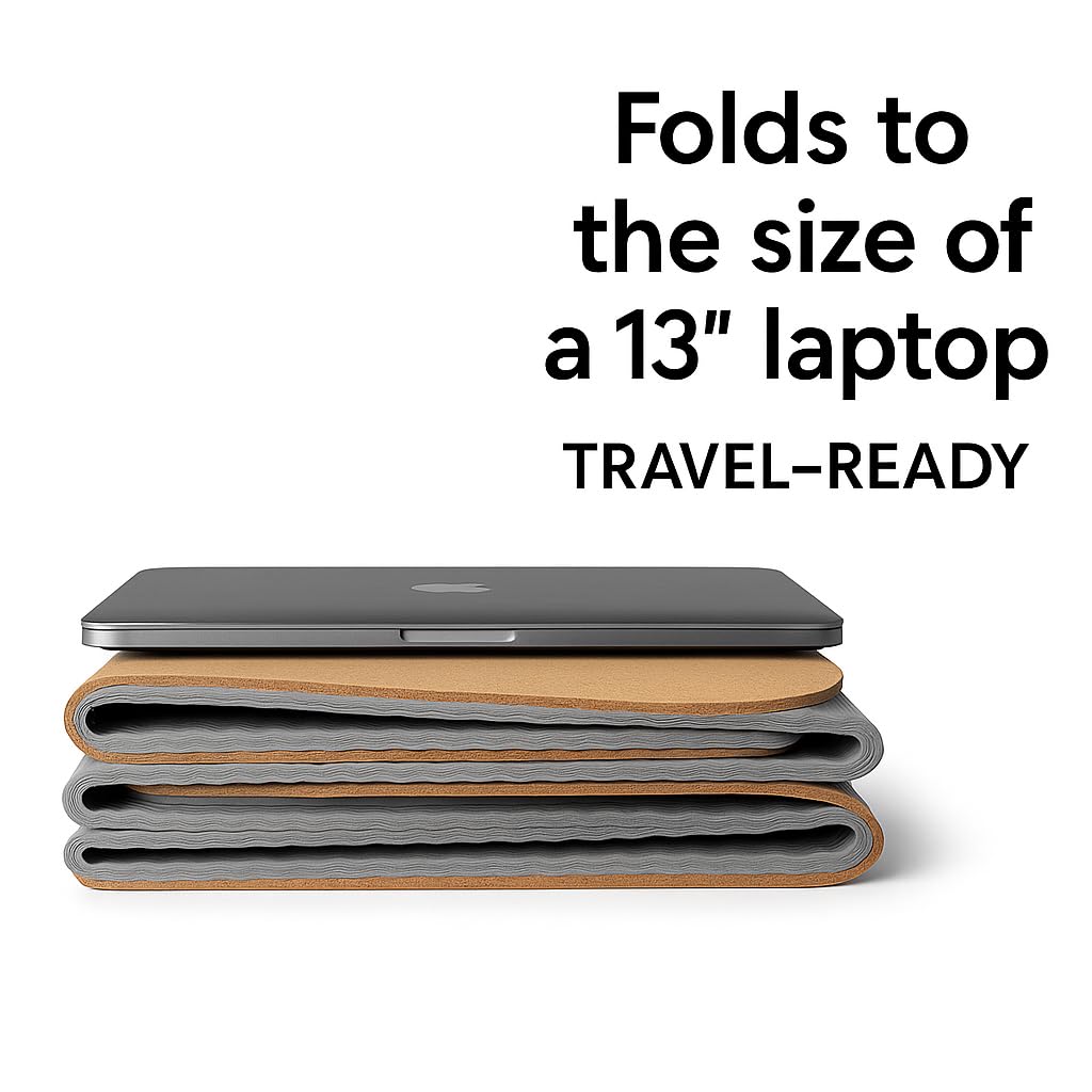 Roam & Wrap folded mat inside backpack for easy transport