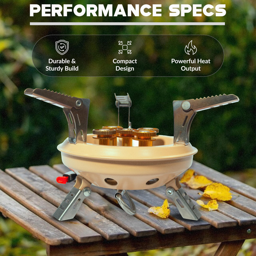 Roamix side profile illustrating low center of gravity and stable cookware support