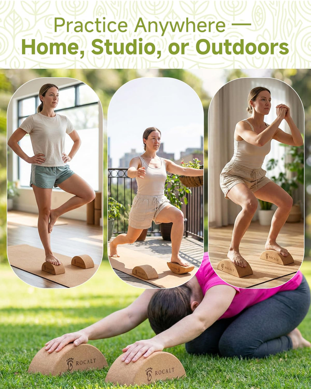 Rocalt in use with foot stretch illustrating improved ankle mobility
