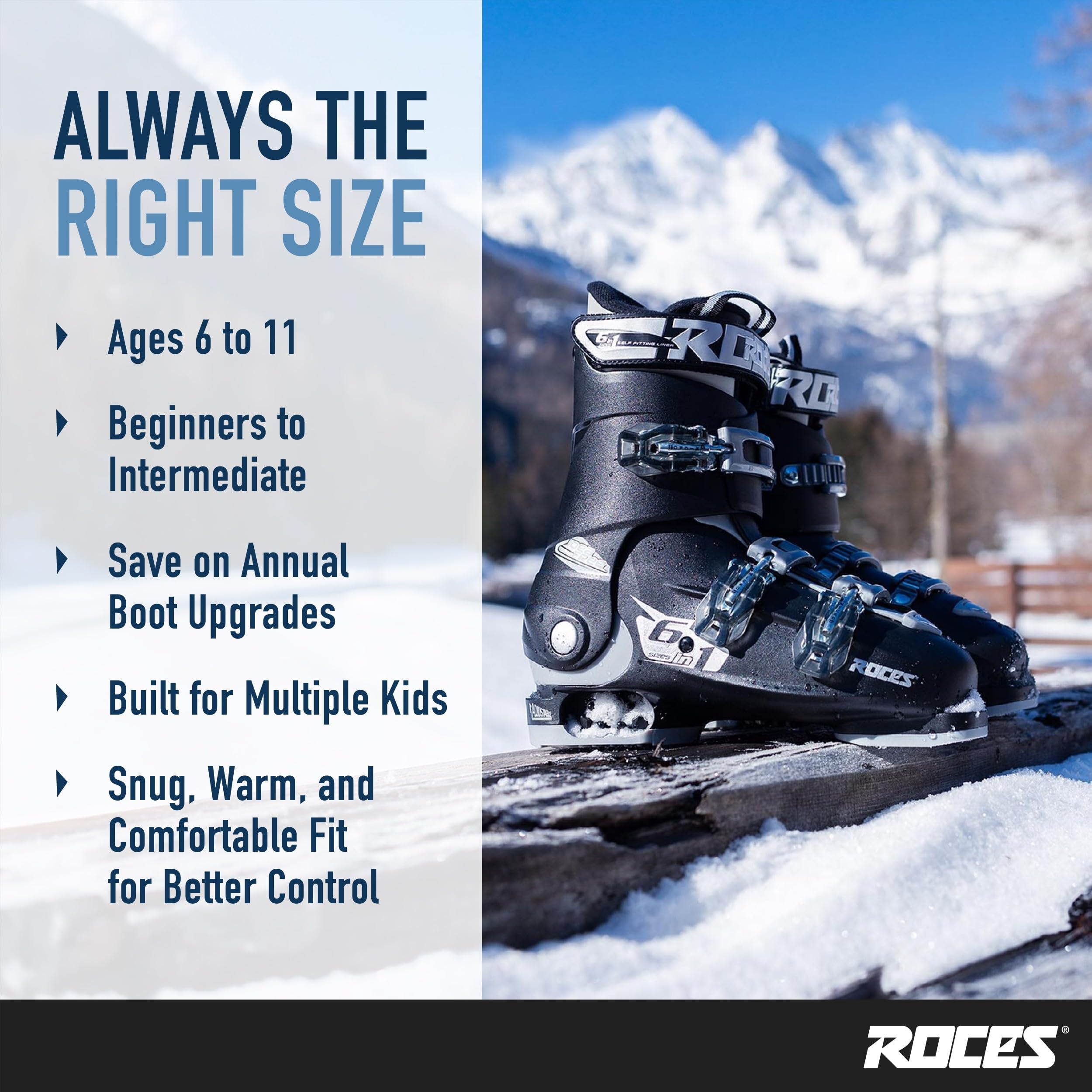 ROCES Idea Up sole profile showing consistent length for binding safety