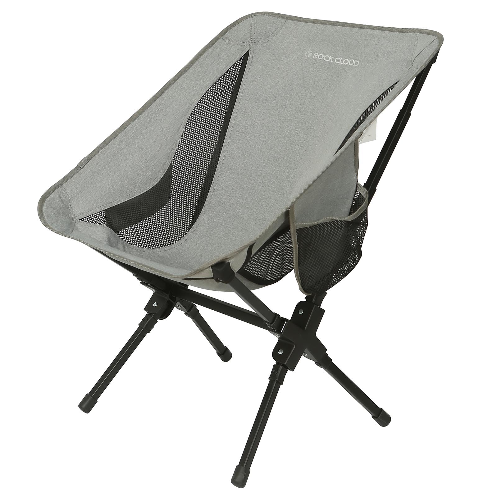 ROCK CLOUD front view showing folded and unfolded chair, portable convenience