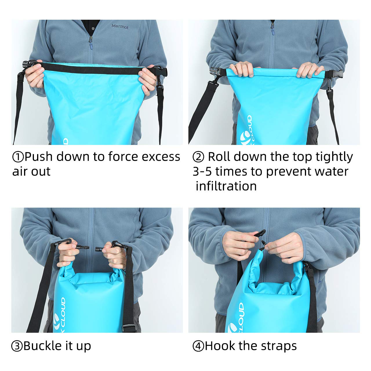 ROCK CLOUD being carried with shoulder straps for hands-free transport benefit