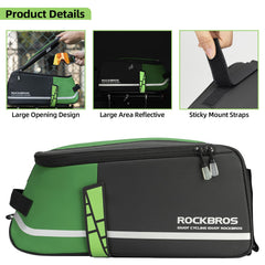 ROCKBROS reflective panel close-up, increasing rider visibility and safety