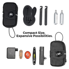 ROCKBROS close view of foldable bottle pocket for secure bottle carriage