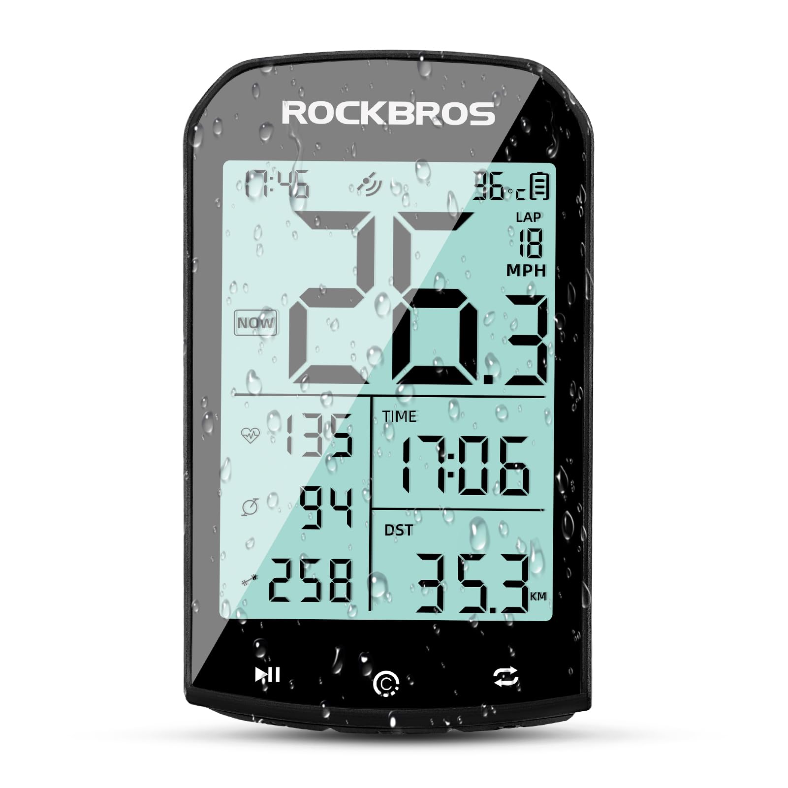 ROCKBROS front display showing ride data and clear visibility benefit