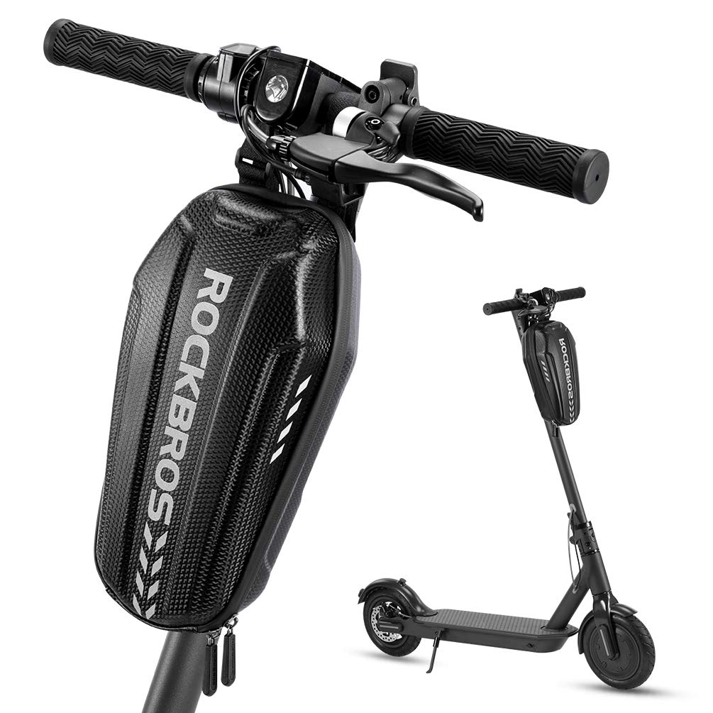 ROCKBROS front view handlebar bag showing compact storage and easy access benefit