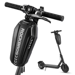 ROCKBROS front view handlebar bag showing compact storage and easy access benefit